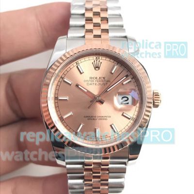 AR Factory V2 Rolex Datejust II 36mm Replica Watch Two Tone Rose Gold